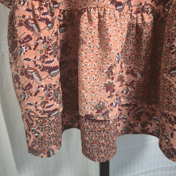 Umgee USA Floral‎ Print Dress Tiered Bell Sleeve Boho Bohemian Small S - Picture 16 of 16